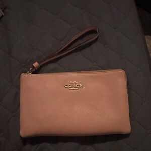 Coach Blush Pink Wristlet Clutch